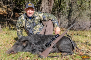 SC2 Outdoors owner Shawn Chittim with a Northern California Wild Pig